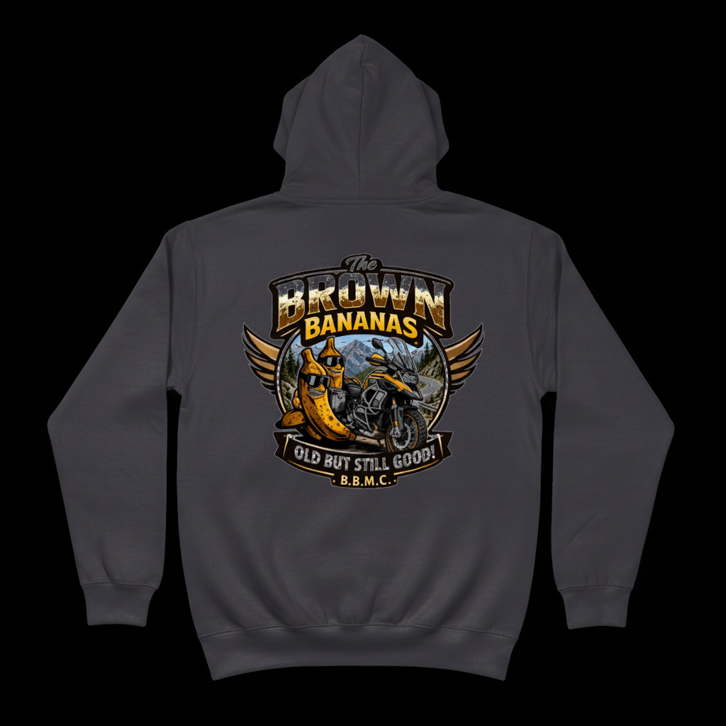 Adventure Bikes Winter Hoodie - Charcoal Back