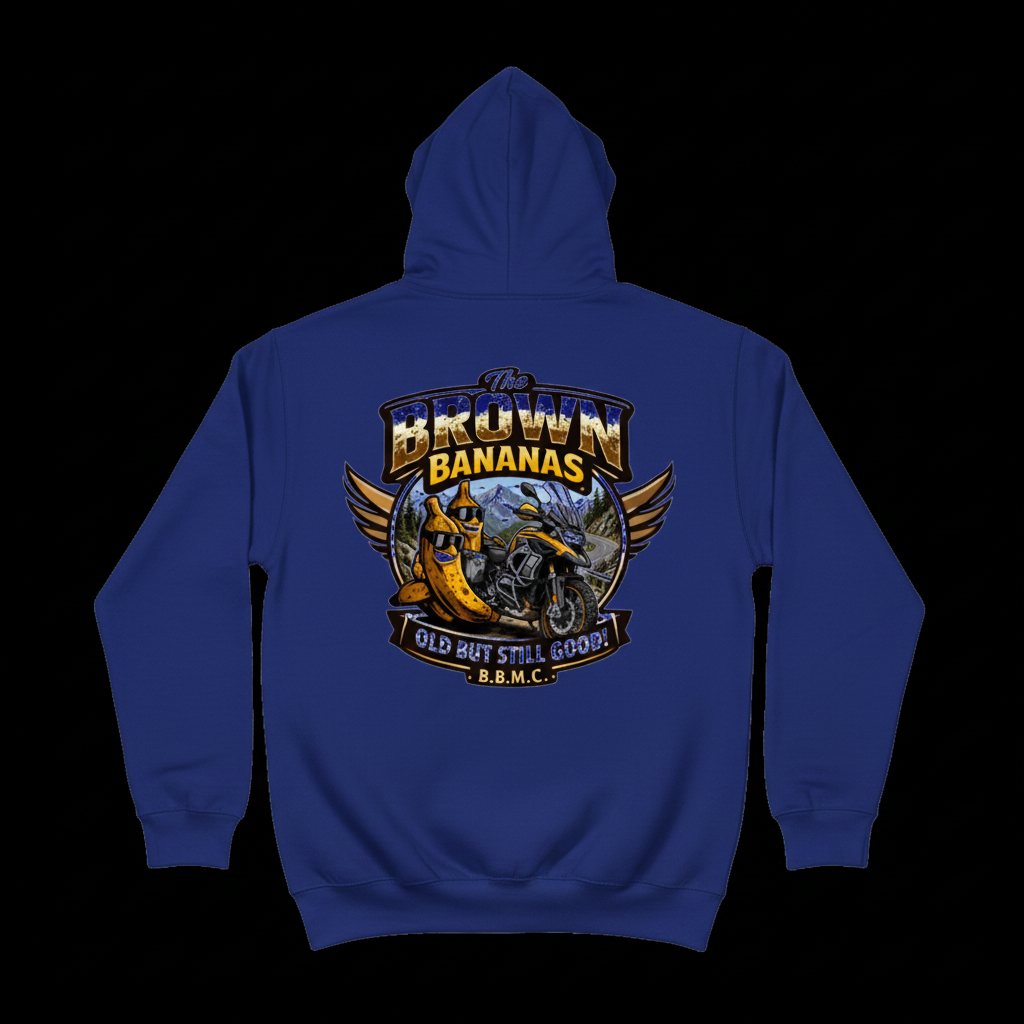Adventure Bikes Winter Hoodie - Royal Blue Back