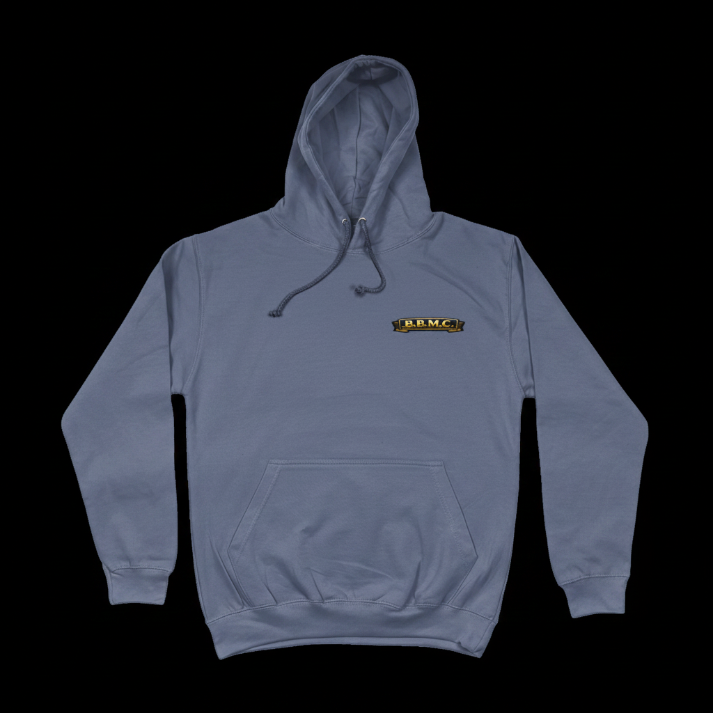 Adventure Bikes Winter Hoodie - Steel Blue Front