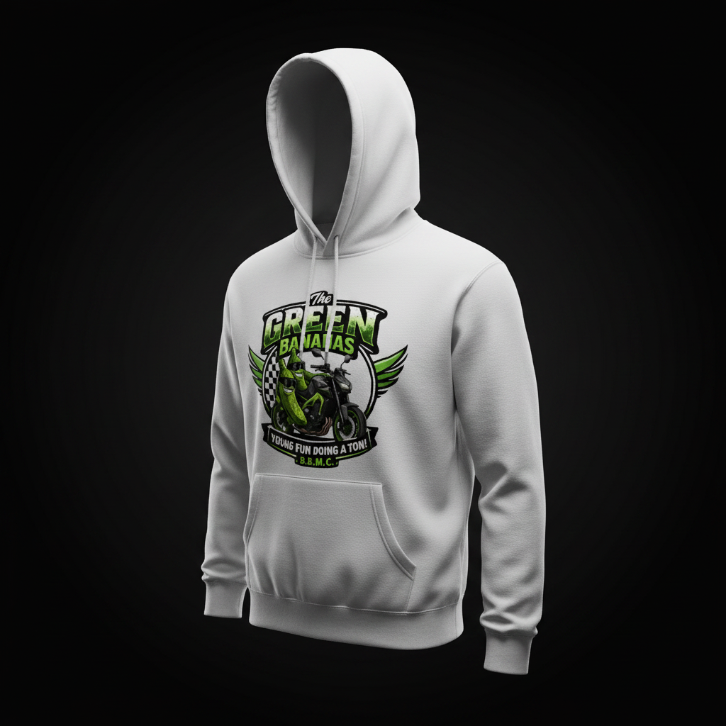 B.B.M.C Green Bananas Hoodie Dark Mockup