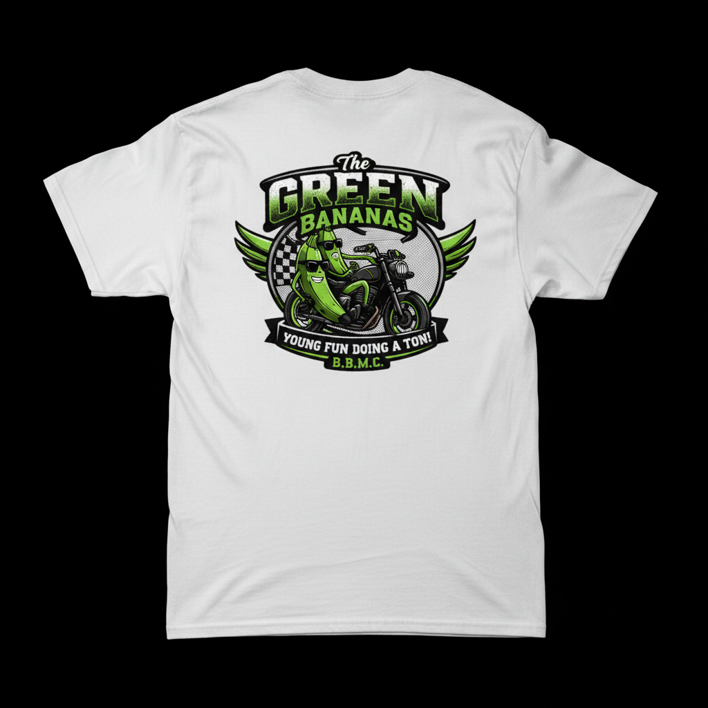 B.B.M.C Green Bananas T-Shirts Dark Mockup