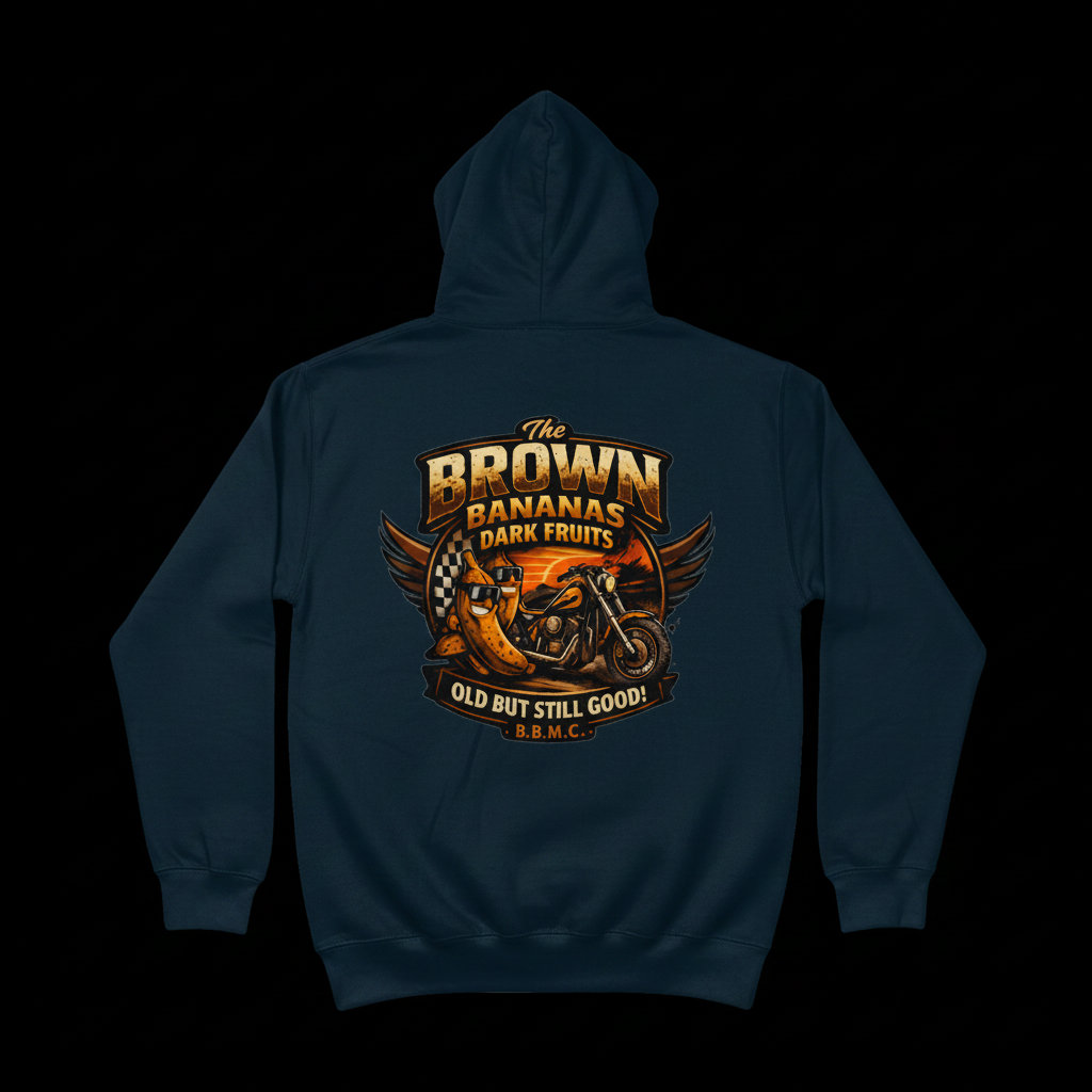 Dark Fruits Winter Hoodie - Navy Back