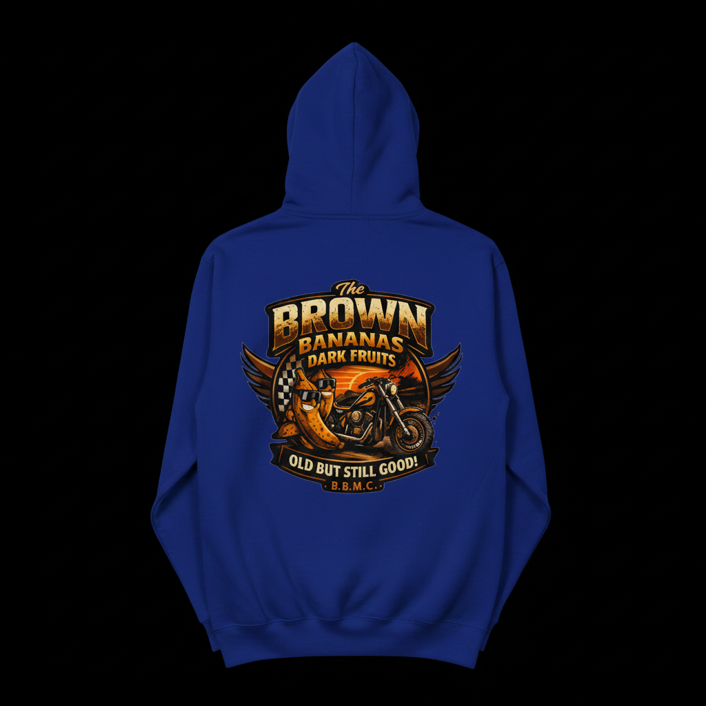 Dark Fruits Winter Hoodie - Royal Blue Back