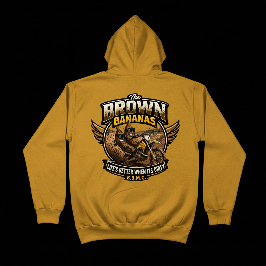 Dirty Hoodie Gold Dark Mockup