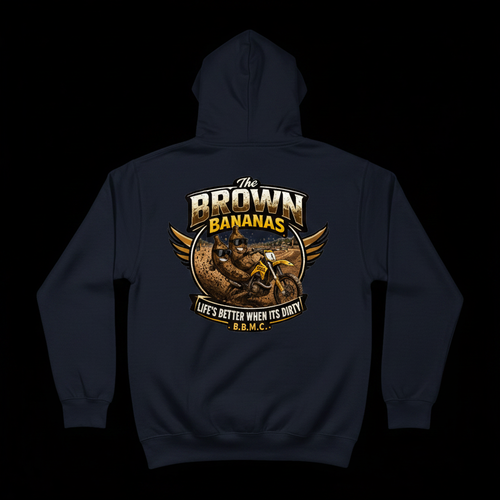 Dirty Hoodie Navy Dark Mockup