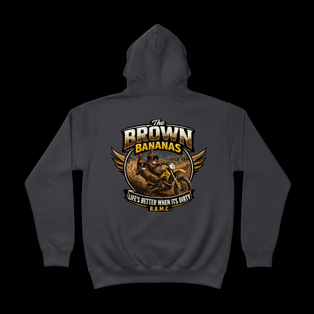 Life's Better Dirty Winter Hoodie - Charcoal Back