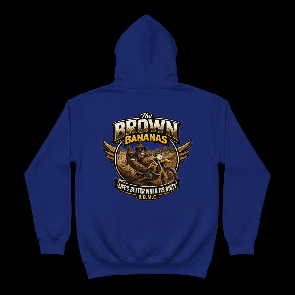 Life's Better Dirty Winter Hoodie - Royal Blue Back