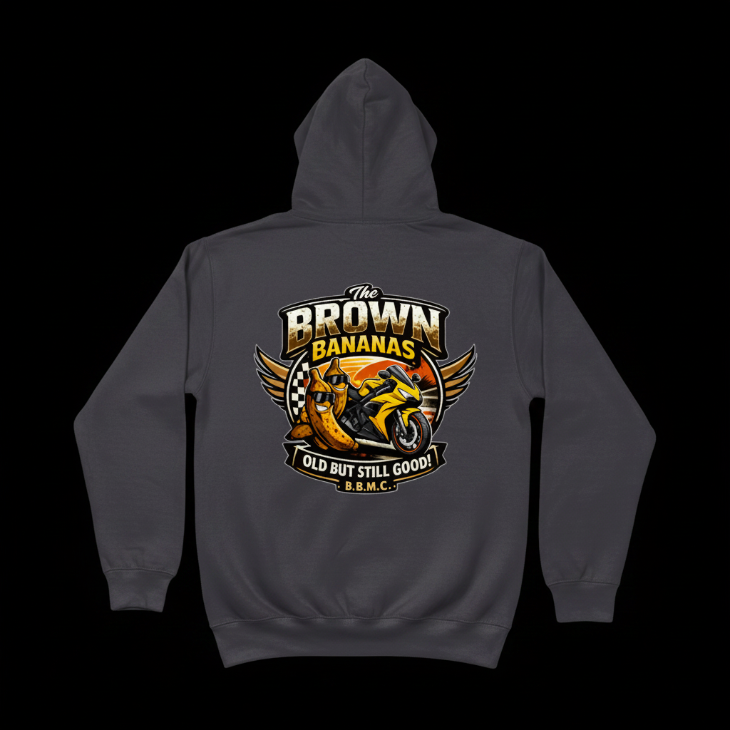 Superbike Winter Hoodie - Charcoal Back