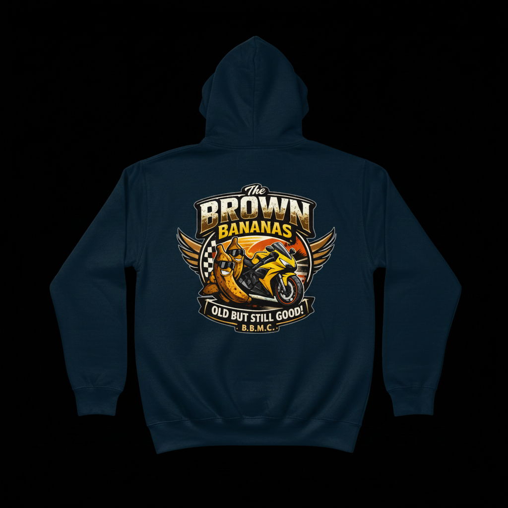 Superbike Winter Hoodie - Navy Back