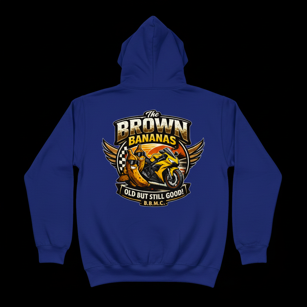 Superbike Winter Hoodie - Royal Blue Back