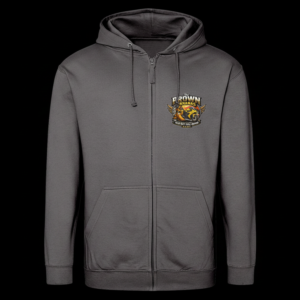 Superbike Zip Hoodie - Dark Charcoal - Black Background